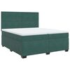 vidaXL Sommier &agrave; lattes de lit et matelas Vert fonc&eacute; 200x200cm Velours