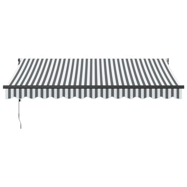 vidaXL Auvent r&eacute;tractable anthracite et blanc 3,5x2,5m tissu/aluminium