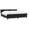 vidaXL Sommier à lattes de lit avec matelas noir 180x220 cm velours
