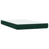 vidaXL Sommier &agrave; lattes de lit et matelas vert fonc&eacute; 120x220cm velours