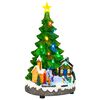 vidaXL Sapin de No&euml;l musical SALO 16 x 15 x 27,5 cm R&eacute;sine Vert