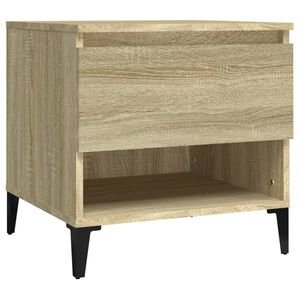 vidaXL Table d'appoint Ch&ecirc;ne sonoma 50x46x50 cm Bois d'ing&eacute;nierie