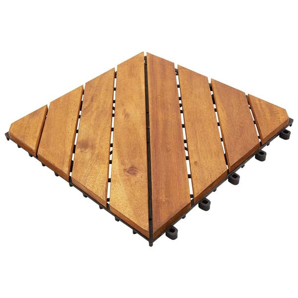 vidaXL Carreau de terrasse 10 pcs Marron 30 x 30 cm Bois d'acacia