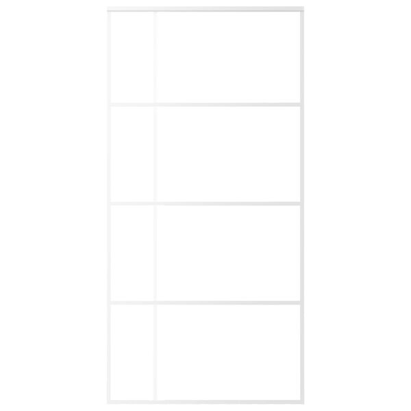 vidaXL Porte coulissante Verre ESG et aluminium 102,5x205 cm Blanc