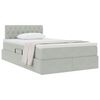 vidaXL Lit de Rangement avec matelas Gris clair 120 x 200 cm Velours