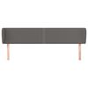 vidaXL T&ecirc;te de lit avec oreilles Gris 163x23x78/88 cm Similicuir