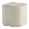 Venture Home Pouf Piff 44x44x41 cm Velours Blanc