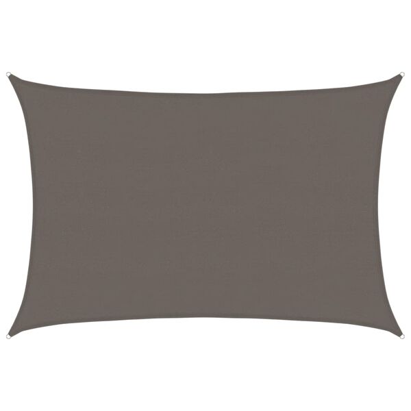 vidaXL Voile d'ombrage 160 g/m&sup2; Anthracite 5x6 m PEHD