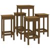 vidaXL Ensemble de bar 5 pcs Marron miel Bois de pin massif