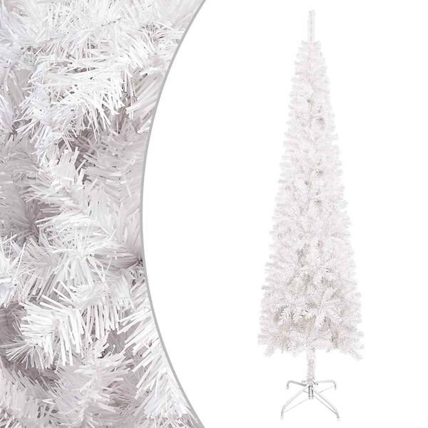 vidaXL Sapin de No&euml;l &eacute;troit Blanc 180 cm