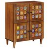 vidaXL Buffet avec porte Noyer 60 x 33,5 x 75 cm Bois de mangue massif