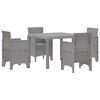 vidaXL Ensemble de salle &agrave; manger pour jardin 5 pcs Gris clair