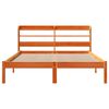 vidaXL Cadre de lit et t&ecirc;te de lit sans matelas cire marron 140x190 cm