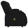 vidaXL Fauteuil inclinable et porte-gobelets 4 places noir similicuir