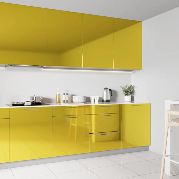 vidaXL Film autoadhésif pour meubles Doré brillant 500x90 cm PVC