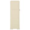 vidaXL Armoire plastique 79x43x125 cm design de bois blanc angora
