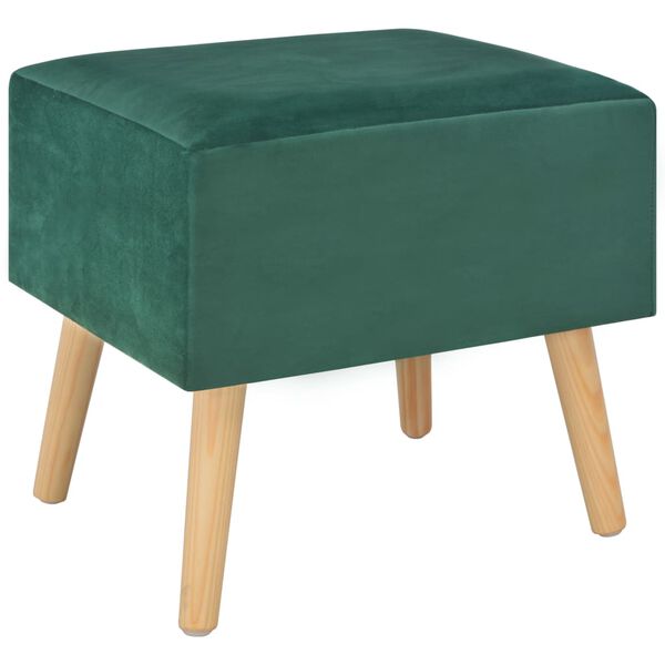 vidaXL Tables de chevet 2 pcs Vert 40x35x40 cm Velours