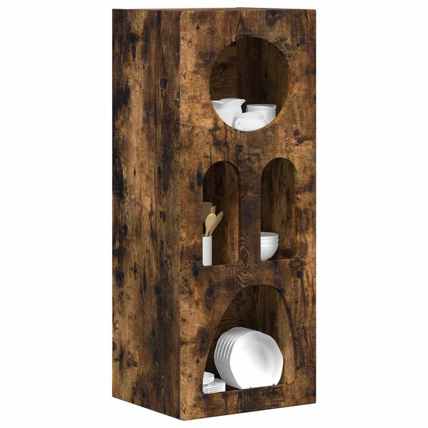 vidaXL Buffet Ch&ecirc;ne fum&eacute; 40 x 35 x 100.5 cm Bois d'ing&eacute;nierie