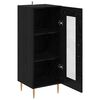 vidaXL Buffet Ch&ecirc;ne noir 34 x 34,5 x 90 cm Bois d'ing&eacute;nierie