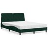 vidaXL Lit avec matelas vert fonc&eacute; 120x200 cm velours