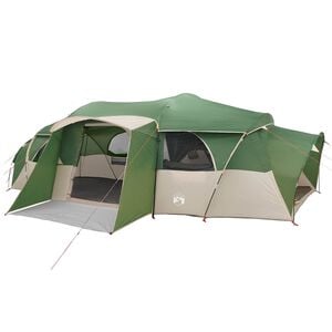 vidaXL Tente familiale avec auvent imperm&eacute;able Vert 18-Personnes