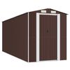vidaXL Abri de jardin Marron foncé 192x523x223 cm Acier galvanisé