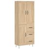 vidaXL Buffet haut Chêne sonoma 69,5x34x180 cm Bois d'ingénierie