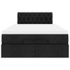 vidaXL Lit ottoman avec matelas noir 120x200 cm tissu