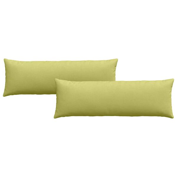 vidaXL Coussins de canapé 2 pcs Vert clair 120 x 40 cm tissu