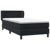 vidaXL Sommier &agrave; lattes de lit avec matelas noir 100x220 cm velours