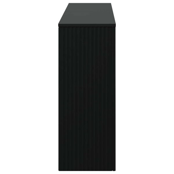 vidaXL Table console Ray&eacute; Noir 155 x 29 x 74 cm Bois d&rsquo;ing&eacute;nierie