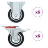 vidaXL 12 pcs Roulettes 75 mm