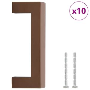 vidaXL Poign&eacute;es d'armoire 10 pcs bronze 96 mm acier inoxydable