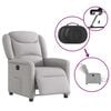 vidaXL Fauteuil inclinable électrique gris nuage tissu