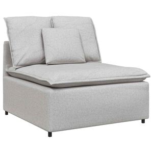 vidaXL Module central de canap&eacute; modulable avec coussins Gris nuage 100 cm