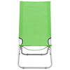 vidaXL Chaises de plage pliables lot de 2 Vert Tissu