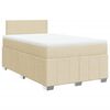 vidaXL Sommier &agrave; lattes de lit avec matelas Cr&egrave;me 120x200 cm Tissu