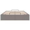 vidaXL Cadre de lit ottoman sans matelas taupe 120x200 cm tissu