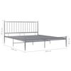 vidaXL Cadre de lit sans matelas gris métal 200x200 cm