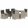 vidaXL Ensemble de salle &agrave; manger pour jardin 7 pcs Gris clair