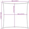 vidaXL Voile d'ombrage 160 g/m&sup2; Blanc 6x6 m PEHD