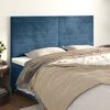 vidaXL T&ecirc;te de lit Bleu fonc&eacute; 200 x 5 x 118/128 cm Velours