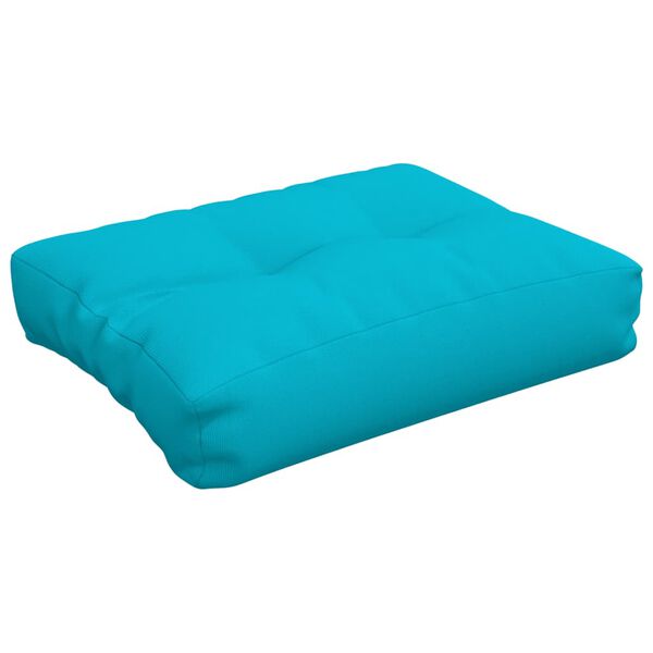 vidaXL Coussin de palette turquoise 50x40x12 cm tissu