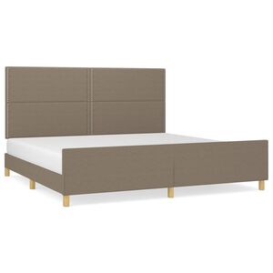 vidaXL Cadre de lit sans matelas taupe 200x200 cm tissu