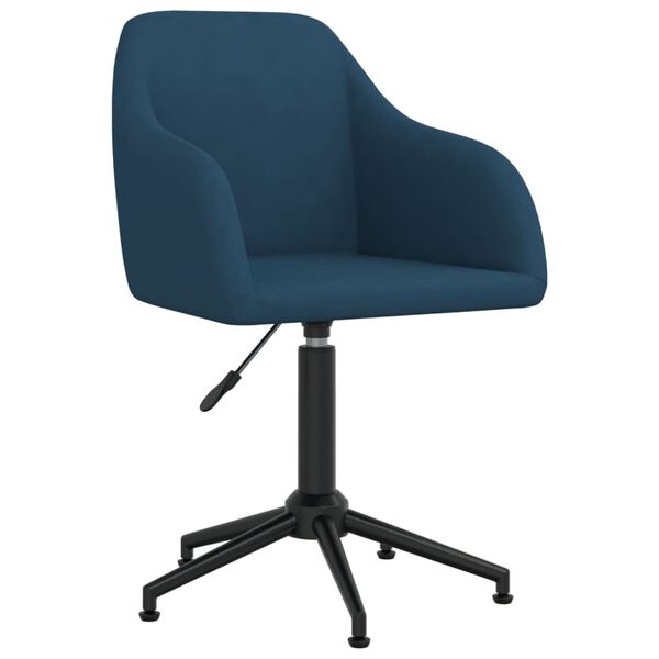 vidaXL Chaises pivotantes &agrave; manger lot de 6 bleu velours