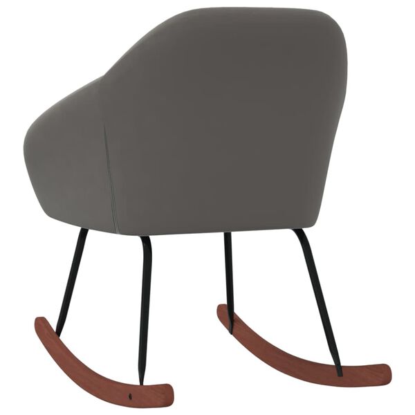 vidaXL Chaise &agrave; bascule Gris fonc&eacute; Tissu