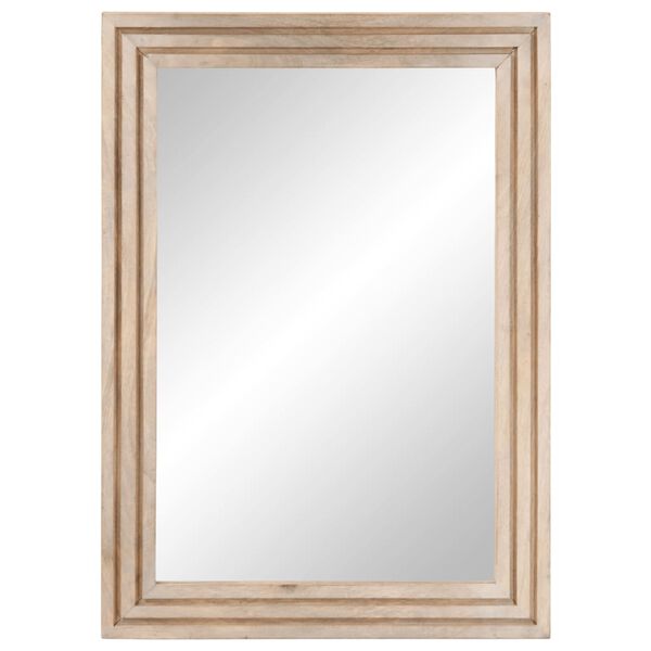 vidaXL Miroir de bain 50x70 cm bois de manguier massif et verre