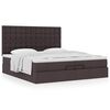 VidaXL Cadre de lit ottoman avec matelas marron fonc&eacute; 200x200 cm tissu