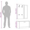vidaXL Ensemble d'armoires &agrave; chaussures 3-en-1 Gris b&eacute;ton
