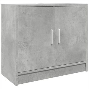 vidaXL Armoire d'&eacute;vier gris b&eacute;ton 63x29x55 cm bois d'ing&eacute;nierie